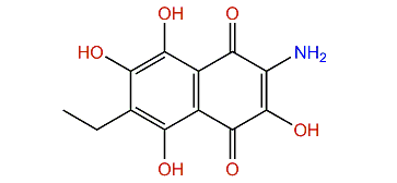 2-Amino-6-ethyl-3,5,7,8-tetrahydroxy-1,4-naphthoquinone